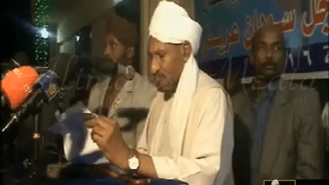 الإمام الصادق المهدي رئيس حزب الأمة في احتفال الاستقلال 6/1/2012