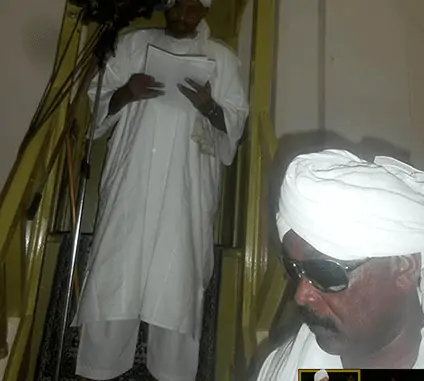الإمام الصادق المهدي في أول جمعة بعد خروجه من المعتقل