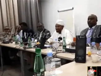 الإمام الصادق المهدي في المؤتمر الصحفي لقوى نداء السودان في باريس
