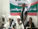 الإمام الصادق المهدي في المؤتمر الصحفي لقوى المعارضة السودانية بدار الأمة