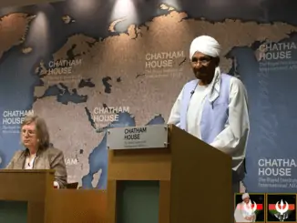 الإمام الصادق المهدي في تشاتام هاوس حول عملية السلام في السودان وخلق شروط الحوار الشامل والسلام الدائم