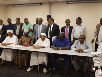 قيادات قوى ندء السودان بعد نهاية اجتماعات باريس