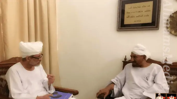 الإمام الصادق المهدي مع الدكتور غازي صلاح الدين