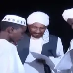 الإمام الصادق المهدي مع حفظة القرآن في زالنجي